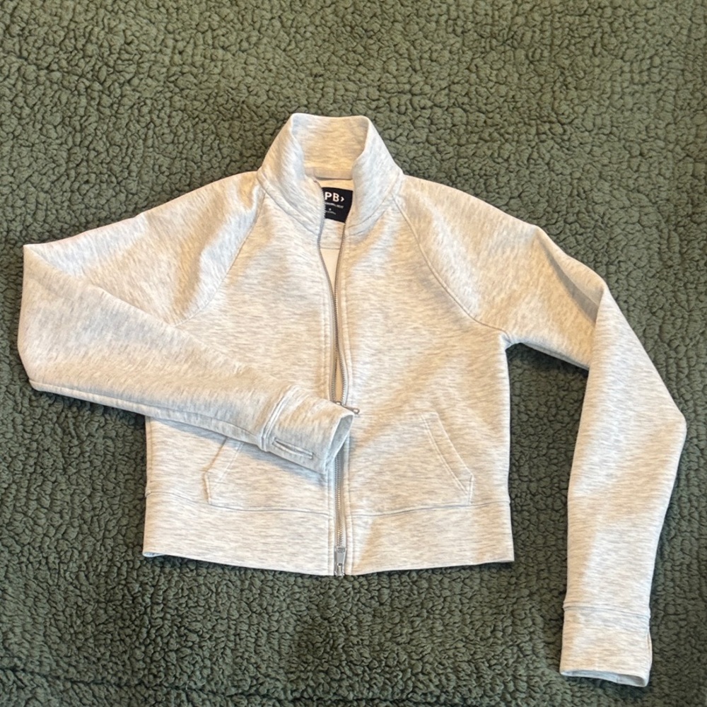 Abercrombie YPB neoKNIT Mockneck FullZip S Heather Grey